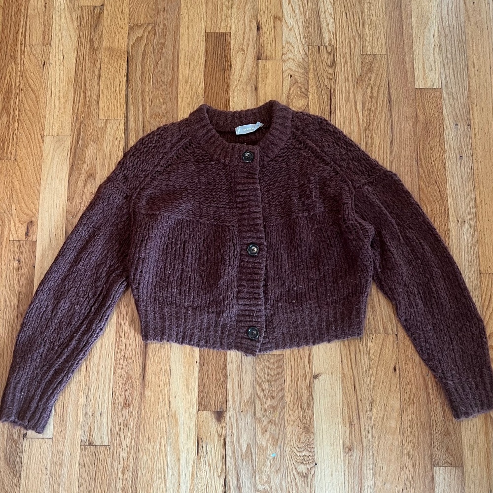 Everlane - Brown Cardigan Button Sweater - Size M